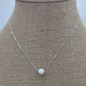Sterling Silver Opal Necklace